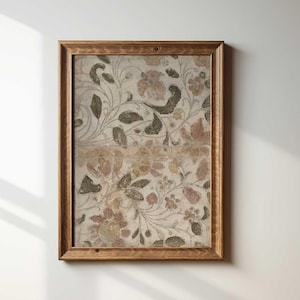 Vintage Floral Print: Botanical Nursery Wall Art, Rustic Flower Decor