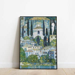 Gustav Klimt Kirche in Cassone Art Print: Famous Landscape Painting
