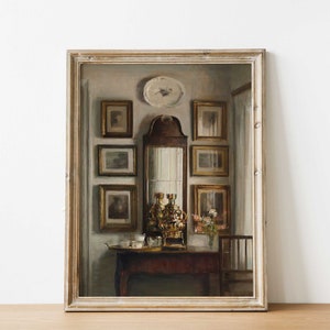 Antique Samovar Oil Painting Print: Vintage Interior Art, Rustic Wall Art Decor