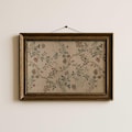 Vintage Botanical Floral Print, Antique Textile Wall Art, English Country Cottage Decor