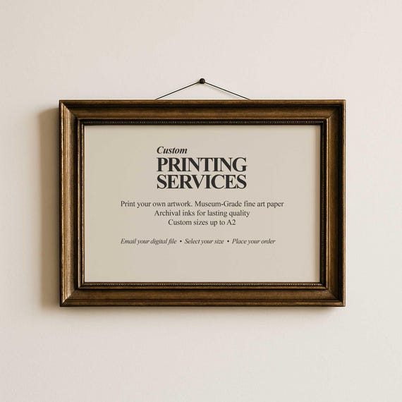 Custom Fine Art Print Service | Museum-Grade Paper, Archival Inks, Large Sizes