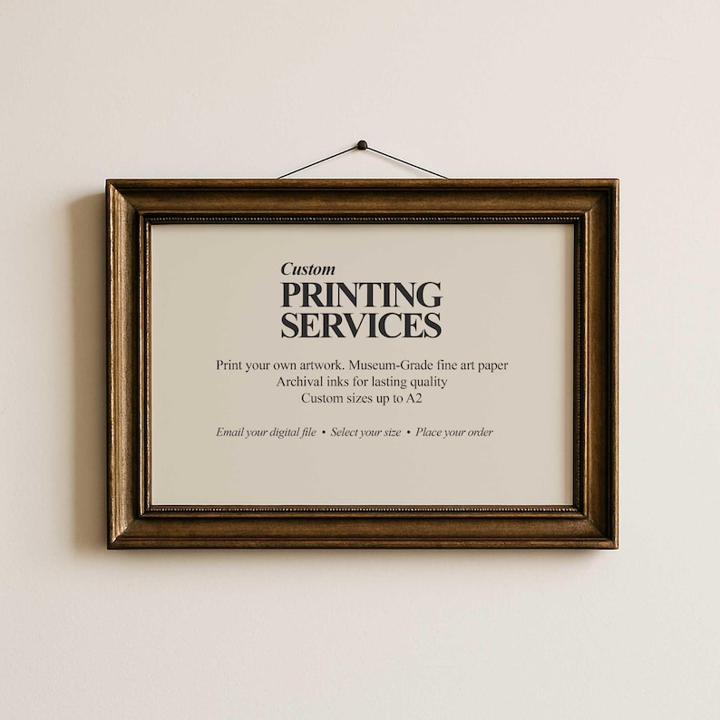 Custom Wall Art Print – Upload Digital File – Made-to-Order Sizes to Fit Your Frame