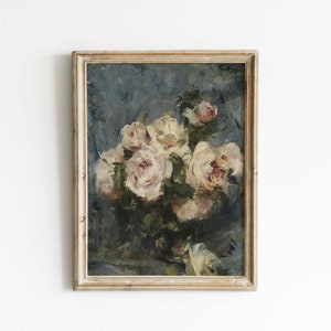 Vintage Roses Painting Print: French Cottagecore Floral Still Life