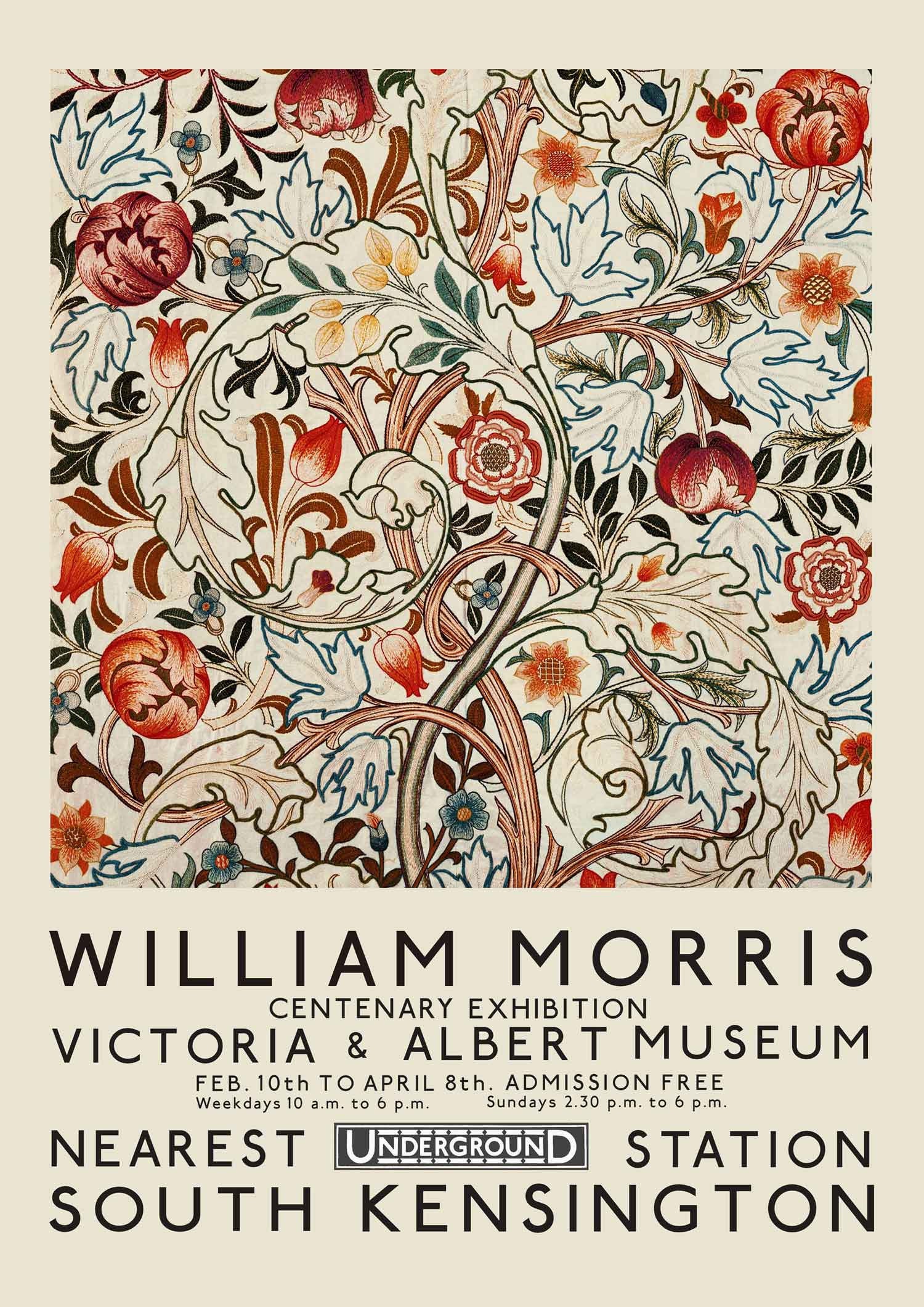 William Morris V&A Museum Exhibition Poster - Acanthus