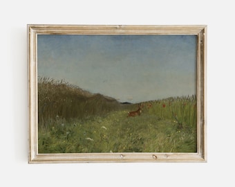 Vintage Hare Illustration Print: Spring Nursery Wall Art