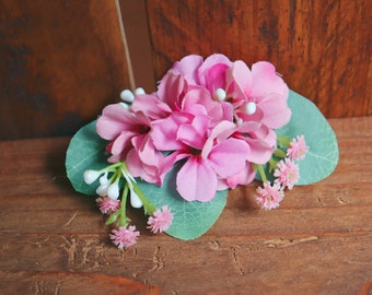 Hair flowers • Geranium in pink
