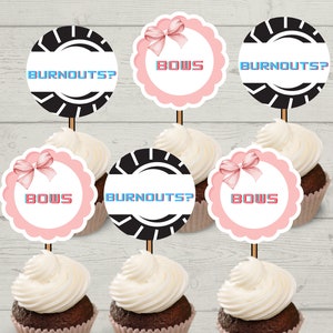 Décorations de cupcakes avec nœuds ou burn-out