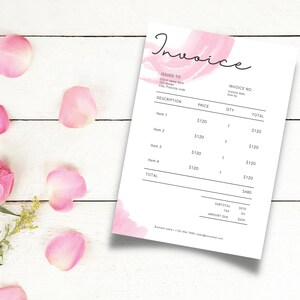 Digital invoice template download bundle of 5 editable instant download A4 business photography digital invoice order form