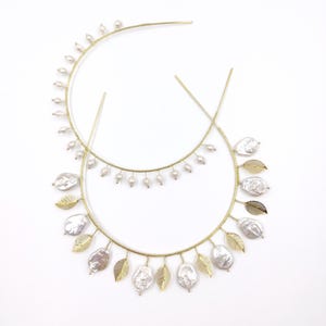 EVERE | set of headbands with natural pearls, antique style, Byzantine