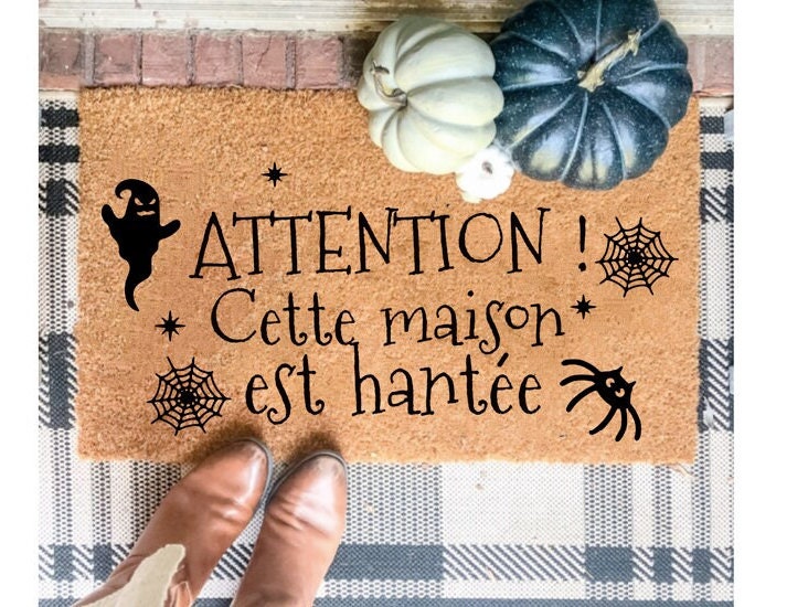 Paillasson Personnalisable en Fibres de Coco, Tapis d'entrée Antidérapant