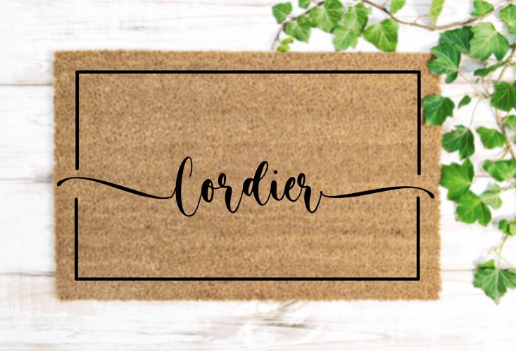 Paillasson Personnalisé avec Nom, Tapis d'entrée Nomade Famille, Paillasson Original, en Fibres de C