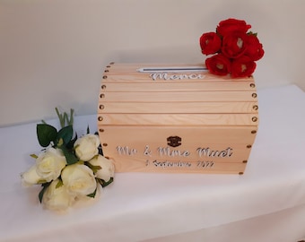 Wedding urn, country wedding urn, wooden wedding urn, wedding chest, wedding decoration, personalized wedding