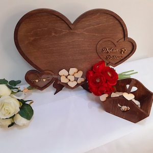Wedding guestbook, personalized wedding guestbook, wooden wedding guestbook, alternative wedding guestbook, heart wedding guestbook