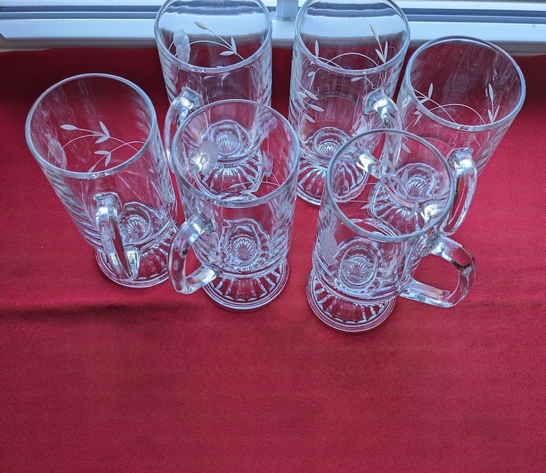 Princess House Crystal Heritage Crystal Coffee, Cappuccino Mugs Etsy