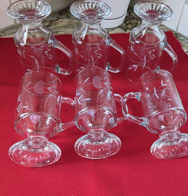 Princess House Crystal Heritage Crystal Coffee, Cappuccino Mugs Etsy