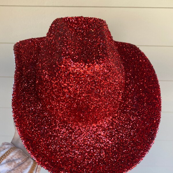 Glitter Cowboy Hat Etsy