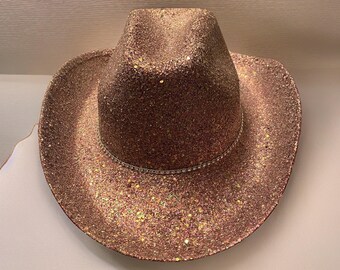 Burgandy Red Glitter Cowboy Hat