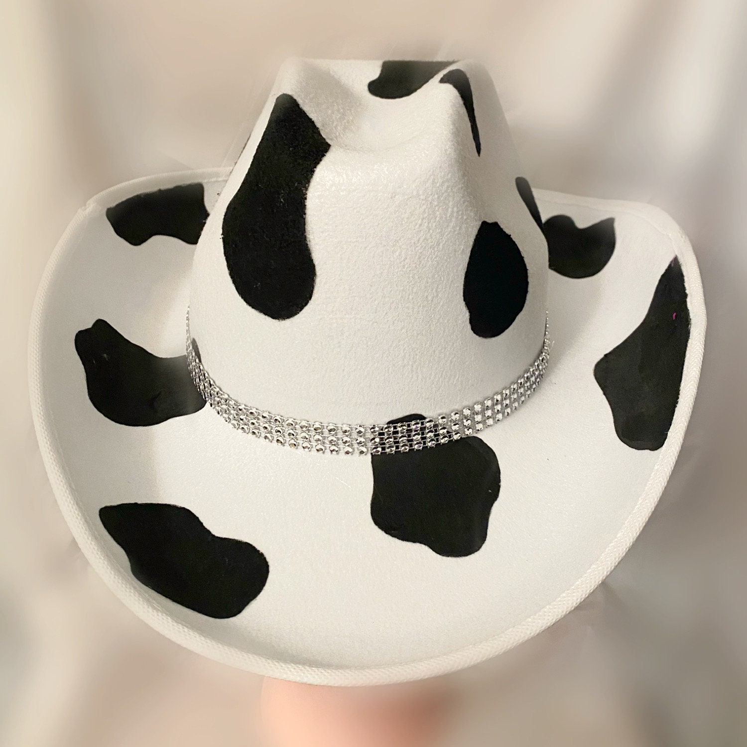 Black Cowprint Cowboy Hat | Etsy Hong Kong