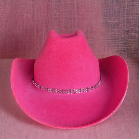 Neon Pink Rhinestone Cowboy Hat