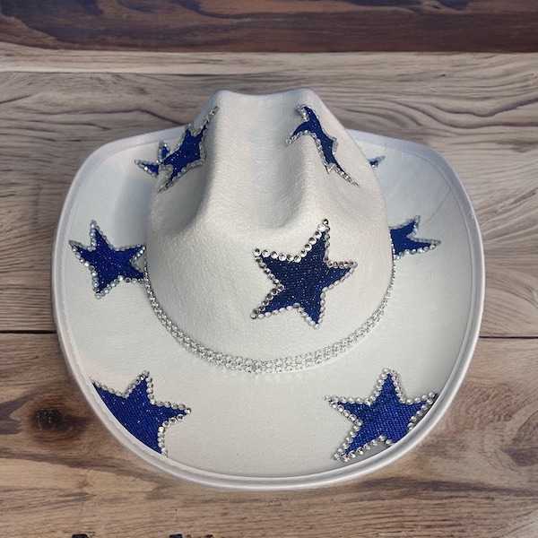 CHILD'S Blue Star Rhinestone Cowboy Hat