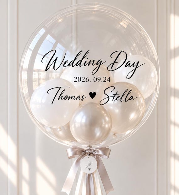 Personalized Mr. & Mrs. Bobo Balloon | Wedding (55-60cm) ,Hochzeit Mit Luft gefüllt