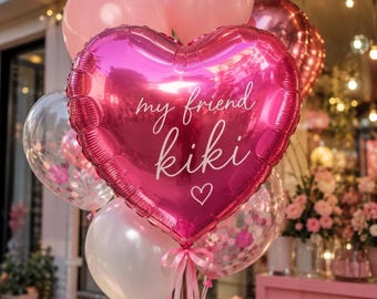 Herzballon – für Luft- und Heliumbefüllung geeignet, ca. 40–45 cm groß.