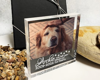 Personalised Pet Memorial | Dog Memorial | Pet Loss Gift |  Cat Memorial Plaque | Forever Missed | Pet Memorial Frame| Free standing block.