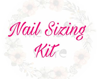 Press on Nails Sample Sizing Kit | Custom Made | Glue on Fake Nails | False Nails | Handmade | Hand Painted Nails