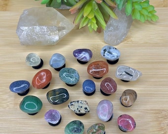 Gemstone croc charms, crystal croc charms, wearable crystals, witchy gift