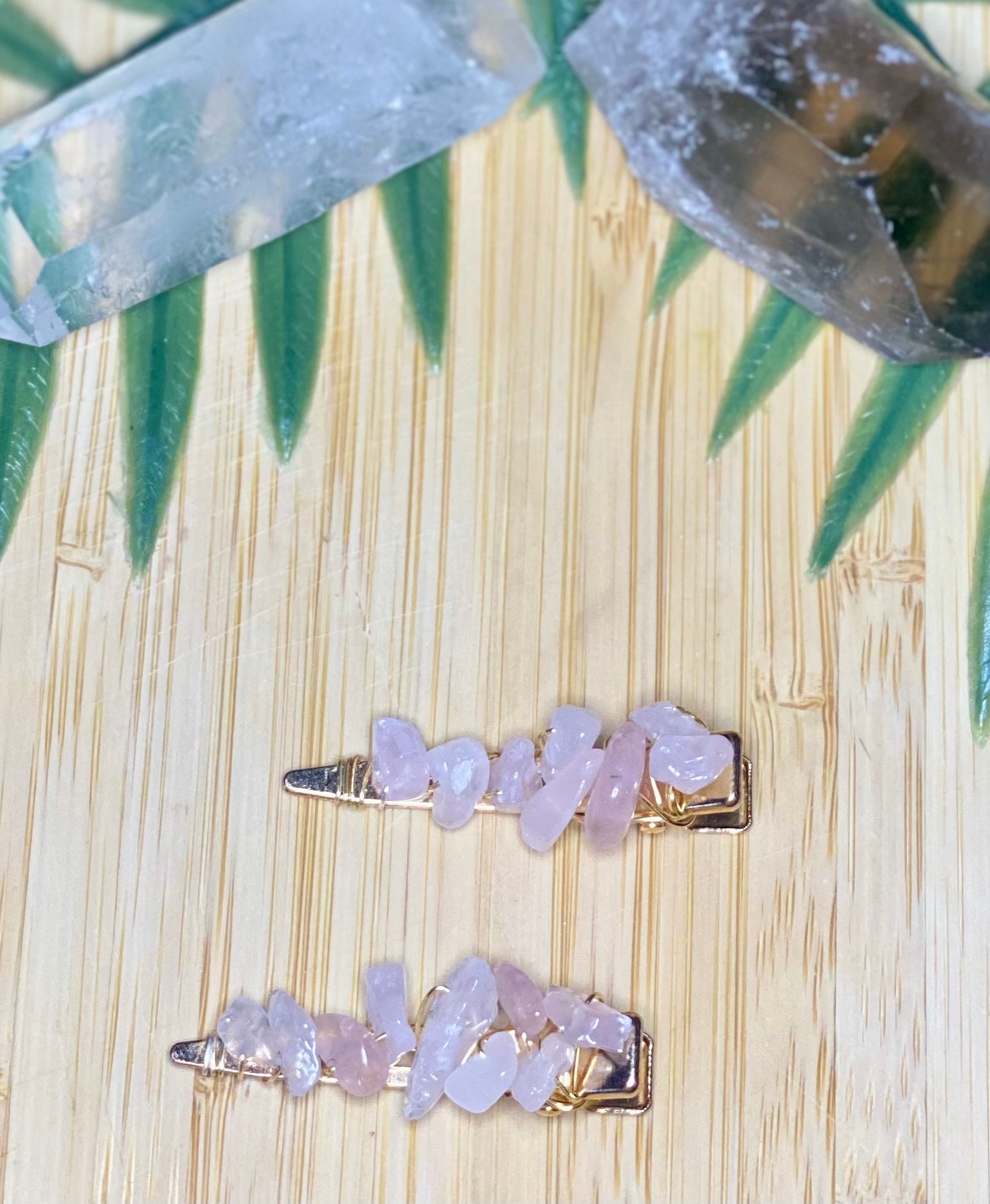 Crystal Hair Clips, Gold Wire Wrapped Crystal Hair Clips, Stone Hair Clips, Hair Accessories ...