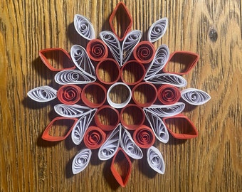 Quilled paper snowflake/mandala ornament