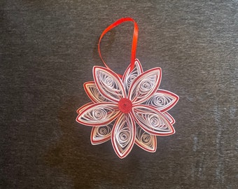 Handmade quilled paper Christmas ornament