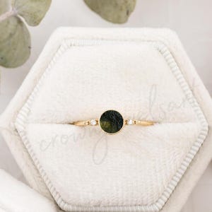 100% natural moldavite Ring, natural  Rough Moldavite Ring raw Ring Sterling Silver Genuine Czech Republic Moldavite Ring Raw Moldavite Ring