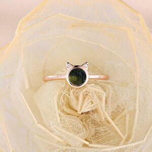 Handmade Rough Moldavite Ring: 925 Sterling Silver, Genuine Czech Stone