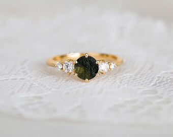 Collana Con Moldavite Naturale In Argento 925 - Confezione Regalo E Ga - Foto 8