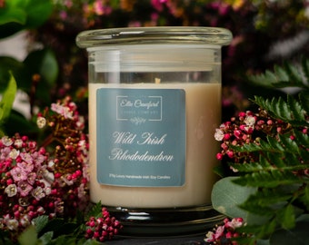 Handmade Wild Irish Rhododendron Scented Candle