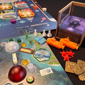Porte-cartes pliable pour le jeu de société Underwater Cities