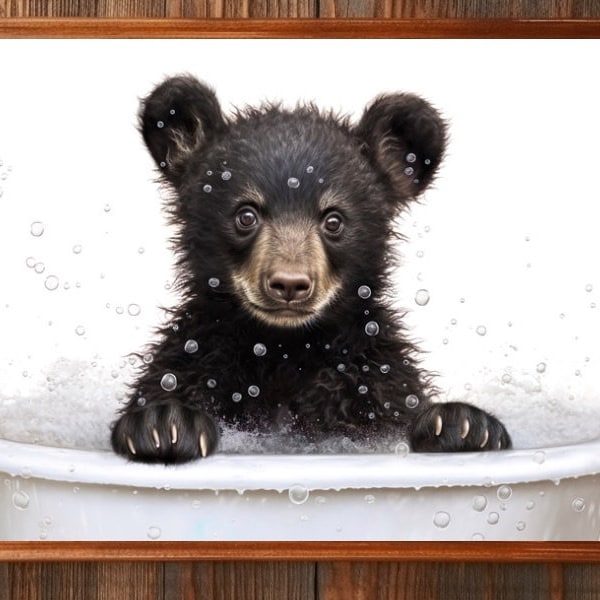 Bear Bathroom Decor Etsy