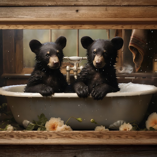 Bear Bathroom Decor Etsy