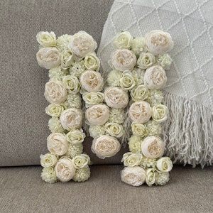 Letra floral 13”, inicial floral, letras de casamento, carta de flor grande, monograma floral, texto floral, letras decorativas, sinal floral