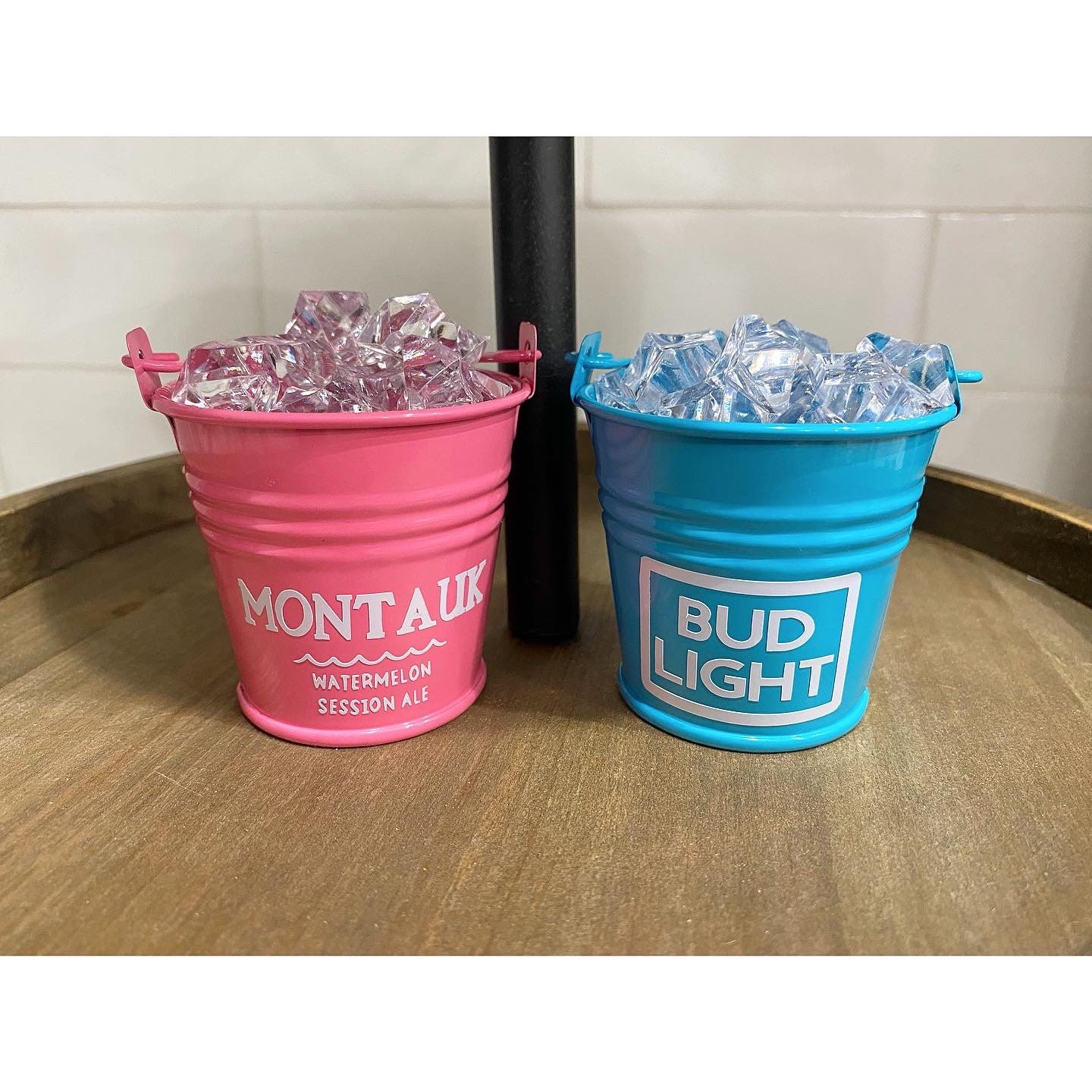 Mini Metal Buckets, Mini Beach Buckets for Tiered Trays, Mini Beach