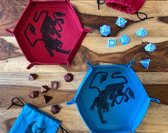 Bandeja de dados Misplacer Beast para juegos de mesa y TTRPGS - Cosida e impresa a mano