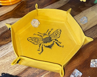 Bandeja de dados Bumblebee para juegos de mesa y TTRPGS - Cosida e impresa a mano