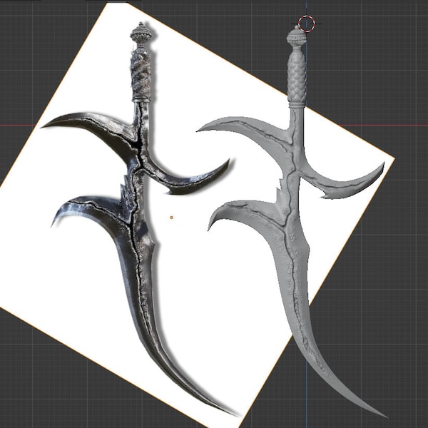 Elden Ring Black Knife Assassin weapon life size cosplay props 3D printable STL file