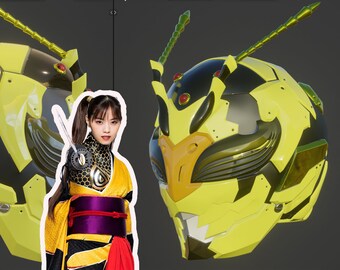 Hachi Augment 01 Hornet girl from Shin Kamen Rider fully wearable cosplay helmet 3D printable STL file