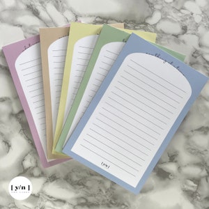 Pastel To Do List Notepads, Medium Sized (5.5 x 8.5), 50 Sheets, Productivity & Organization Memo Pad | Colorful Stationary