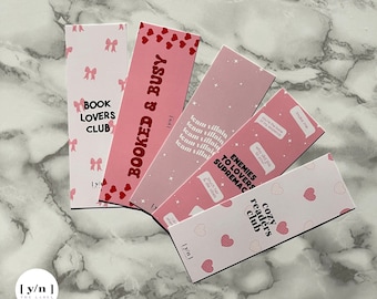 Valentine's Day Bookmark | Love Month Themed | Bookish Valentine's Gifts | Booktok Lovers | 2” x 6” & Double-Sided