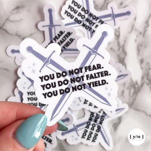 You Do Not Yield Stickers | ACOTAR Rhysand Stickers | Bookish Sticker for Laptop, Water Bottle, Kindle, iPad | Romantasy Book Lovers Merch