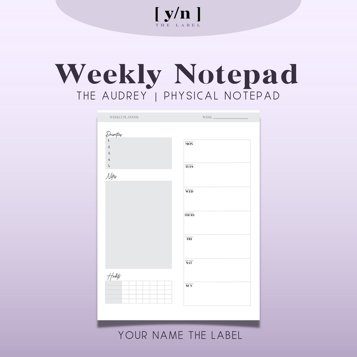 Weekly Prioritizing Notepad, Letter Sized, 50 Sheets, Productivity Time ...