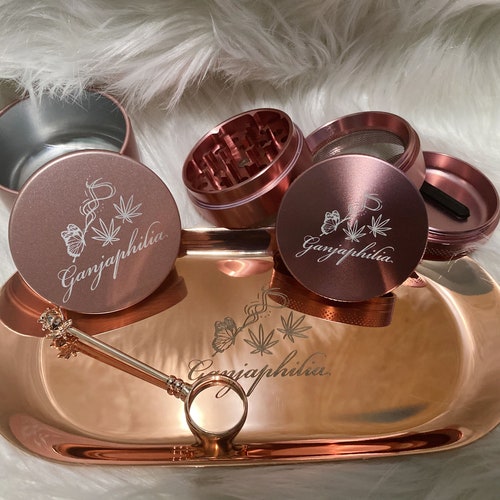 QT Baker Set Ash Tray Grinder Rolling Tray Set Grinder Etsy